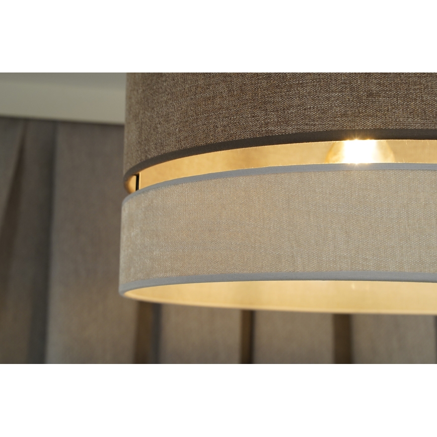 Duolla - Pinnale kinnitatav lühter DOUBLE 1xE27/15W/230V d. 40 cm pruun/hall