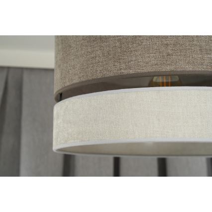 Duolla - Pinnale kinnitatav lühter DOUBLE 1xE27/15W/230V d. 40 cm pruun/hall