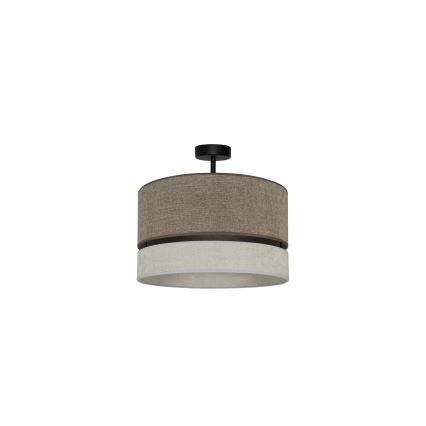 Duolla - Pinnale kinnitatav lühter DOUBLE 1xE27/15W/230V d. 40 cm pruun/hall