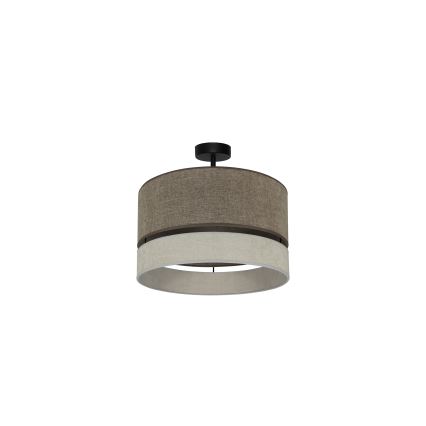 Duolla - Pinnale kinnitatav lühter DOUBLE 1xE27/15W/230V d. 40 cm pruun/hall