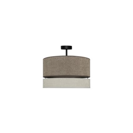 Duolla - Pinnale kinnitatav lühter DOUBLE 1xE27/15W/230V d. 40 cm pruun/hall