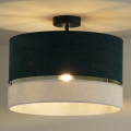 Duolla - Pinnale kinnitatav lühter DOUBLE 1xE27/15W/230V d. 40 cm roheline/hall
