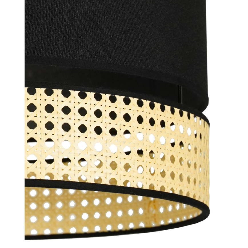 Duolla - Pinnale kinnitatav lühter DOUBLE RATTAN 1xE27/15W/230V d. 40 cm must/beež