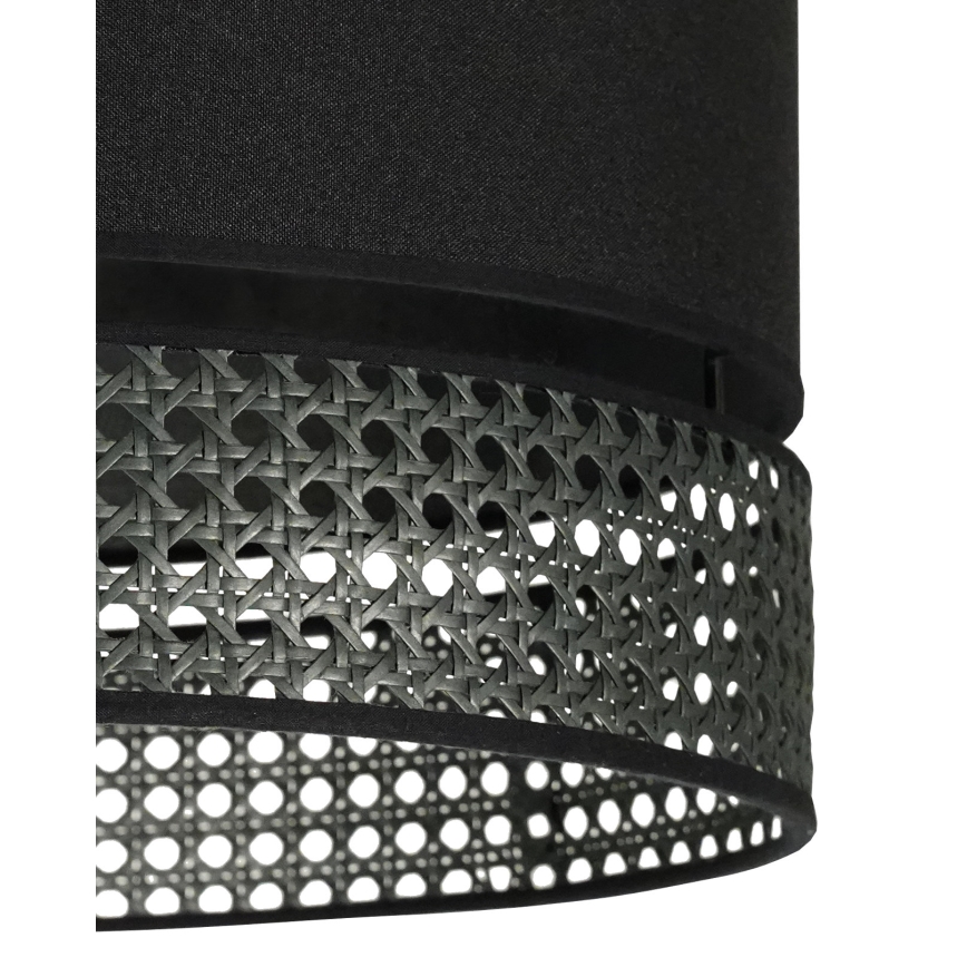 Duolla - Pinnale kinnitatav lühter DOUBLE RATTAN 1xE27/15W/230V d. 40 cm must