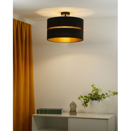 Duolla - Pinnale kinnitatav lühter DUO 1xE27/15W/230V d. 40 cm must/kuldne