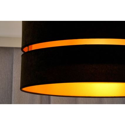 Duolla - Pinnale kinnitatav lühter DUO 1xE27/15W/230V d. 40 cm must/kuldne