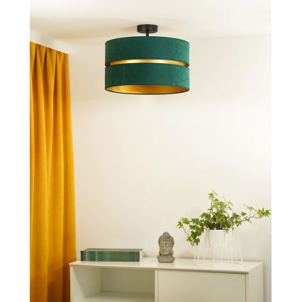 Duolla - Pinnale kinnitatav lühter DUO 1xE27/15W/230V d. 40 cm roheline/kuldne
