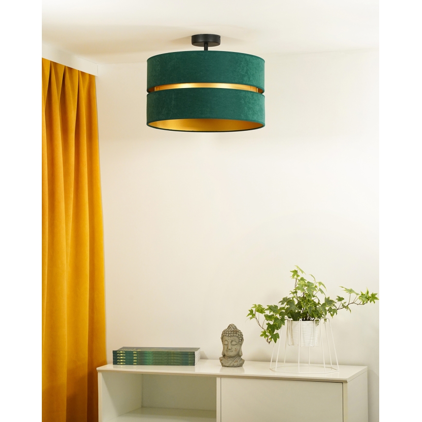 Duolla - Pinnale kinnitatav lühter DUO 1xE27/15W/230V d. 40 cm roheline/kuldne