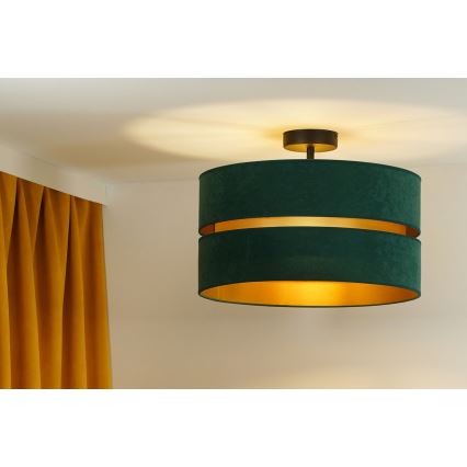 Duolla - Pinnale kinnitatav lühter DUO 1xE27/15W/230V d. 40 cm roheline/kuldne