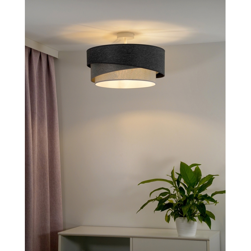 Duolla - Pinnale kinnitatav lühter KOBO 1xE27/15W/230V d. 45 cm hall/valge