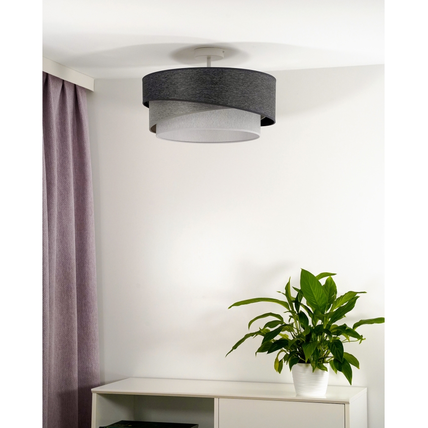 Duolla - Pinnale kinnitatav lühter KOBO 1xE27/15W/230V d. 45 cm hall/valge