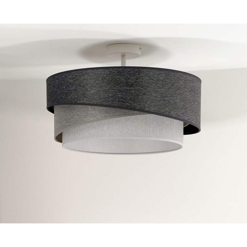 Duolla - Pinnale kinnitatav lühter KOBO 1xE27/15W/230V d. 45 cm hall/valge