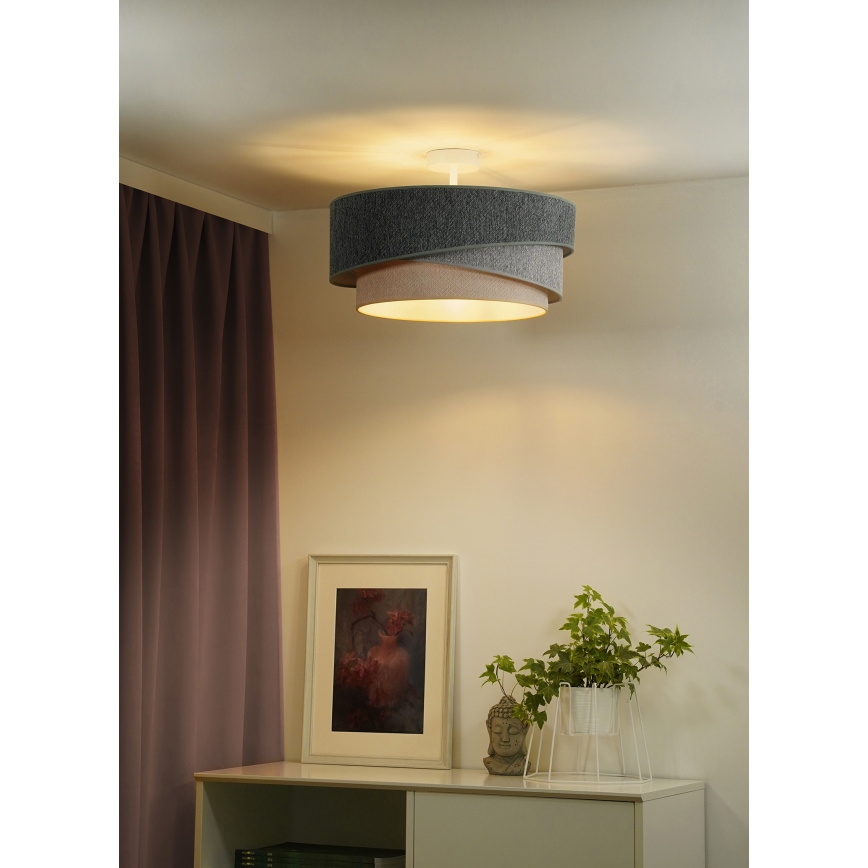 Duolla - Pinnale kinnitatav lühter KOBO ECO RECYCLING 1xE27/15W/230V d. 45 cm roheline/hall/kreemikas