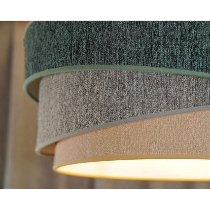 Duolla - Pinnale kinnitatav lühter KOBO ECO RECYCLING 1xE27/15W/230V d. 45 cm roheline/hall/kreemikas