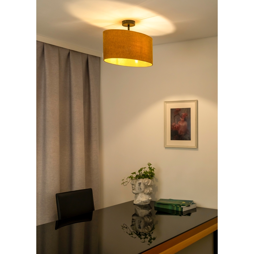 Duolla - Pinnale kinnitatav lühter OVAL 1xE27/15W/230V pruun