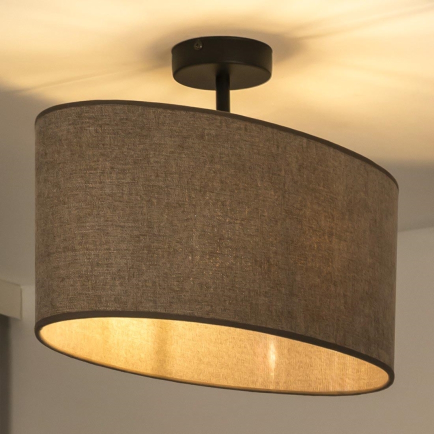 Duolla - Pinnale kinnitatav lühter OVAL 1xE27/15W/230V pruun