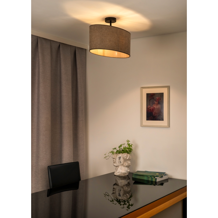 Duolla - Pinnale kinnitatav lühter OVAL 1xE27/15W/230V pruun