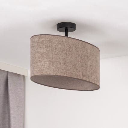 Duolla - Pinnale kinnitatav lühter OVAL 1xE27/15W/230V pruun