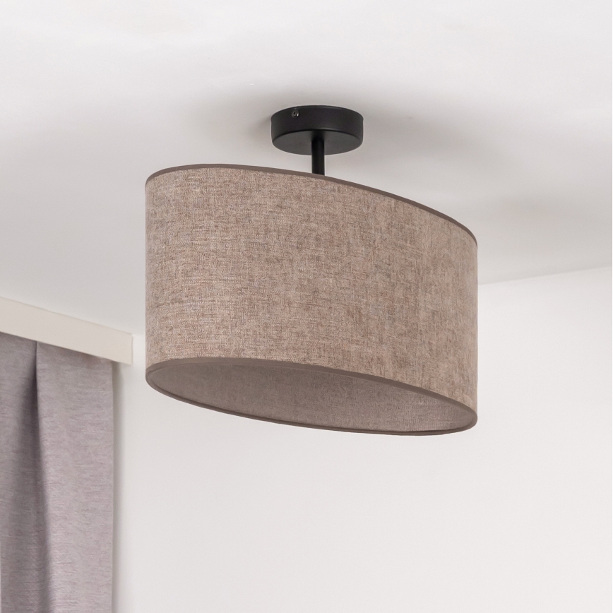 Duolla - Pinnale kinnitatav lühter OVAL 1xE27/15W/230V pruun