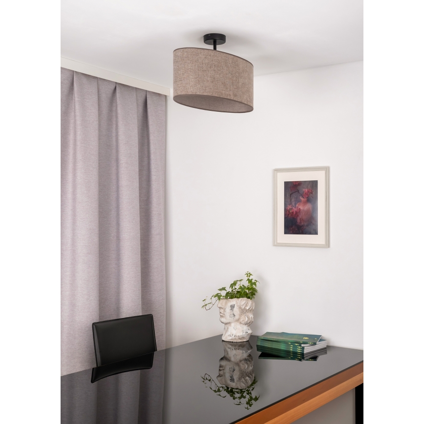 Duolla - Pinnale kinnitatav lühter OVAL 1xE27/15W/230V pruun