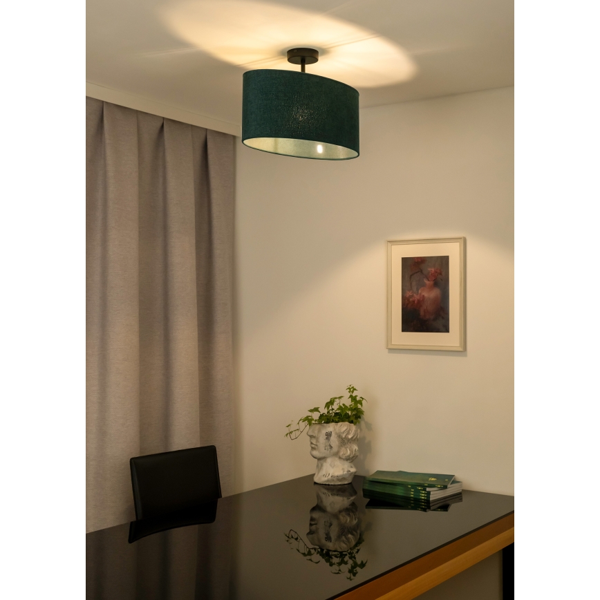 Duolla - Pinnale kinnitatav lühter OVAL 1xE27/15W/230V roheline
