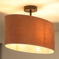 Duolla - Pinnale kinnitatav lühter OVAL 1xE27/15W/230V roosa