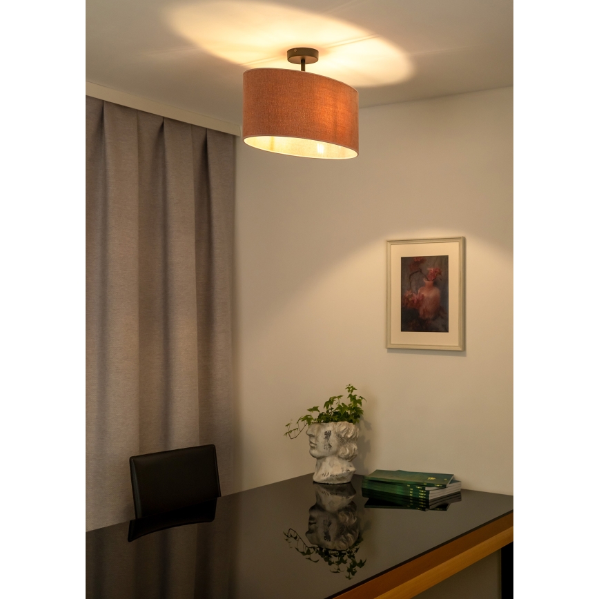 Duolla - Pinnale kinnitatav lühter OVAL 1xE27/15W/230V roosa