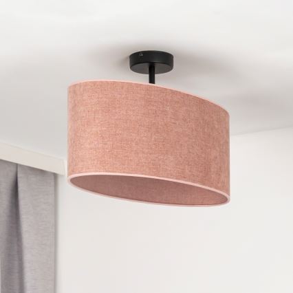 Duolla - Pinnale kinnitatav lühter OVAL 1xE27/15W/230V roosa