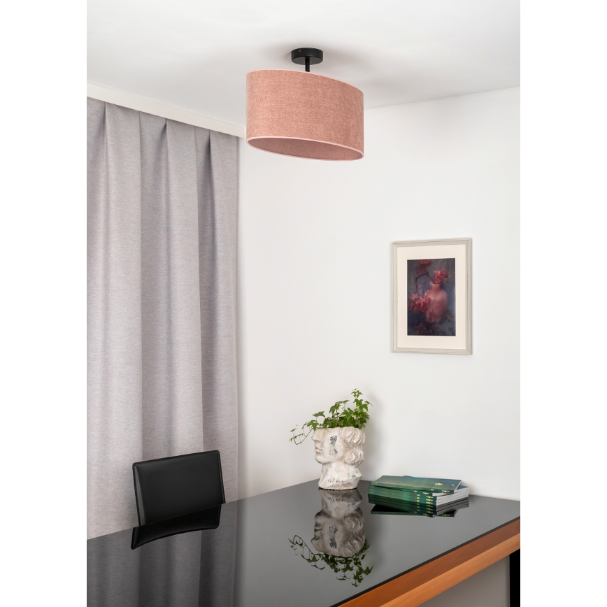 Duolla - Pinnale kinnitatav lühter OVAL 1xE27/15W/230V roosa