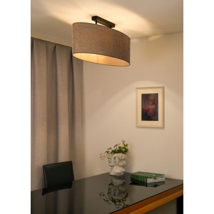 Duolla - Pinnale kinnitatav lühter OVAL 2xE27/15W/230V pruun