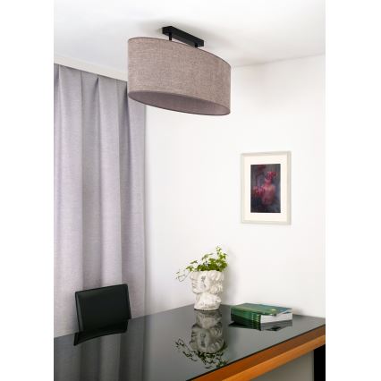 Duolla - Pinnale kinnitatav lühter OVAL 2xE27/15W/230V pruun