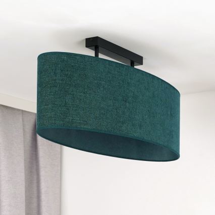 Duolla - Pinnale kinnitatav lühter OVAL 2xE27/15W/230V roheline