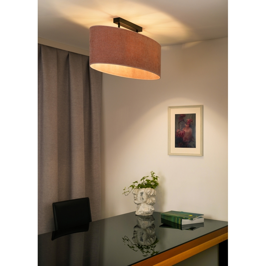 Duolla - Pinnale kinnitatav lühter OVAL 2xE27/15W/230V roosa