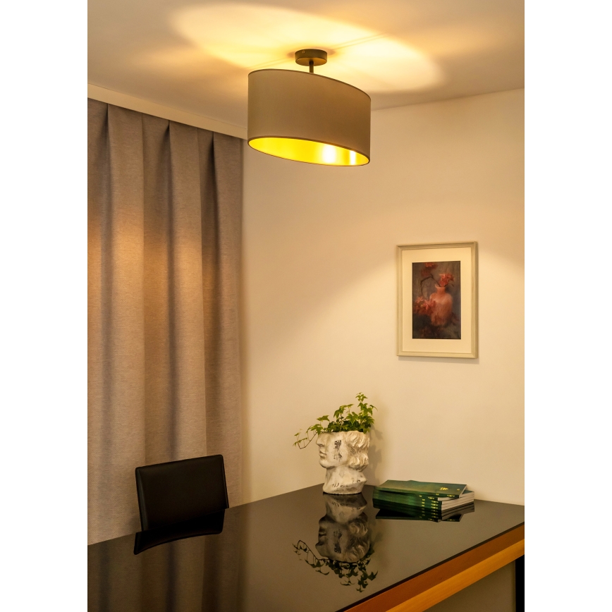 Duolla - Pinnale kinnitatav lühter OVAL VEGAN 1xE27/15W/230V beež