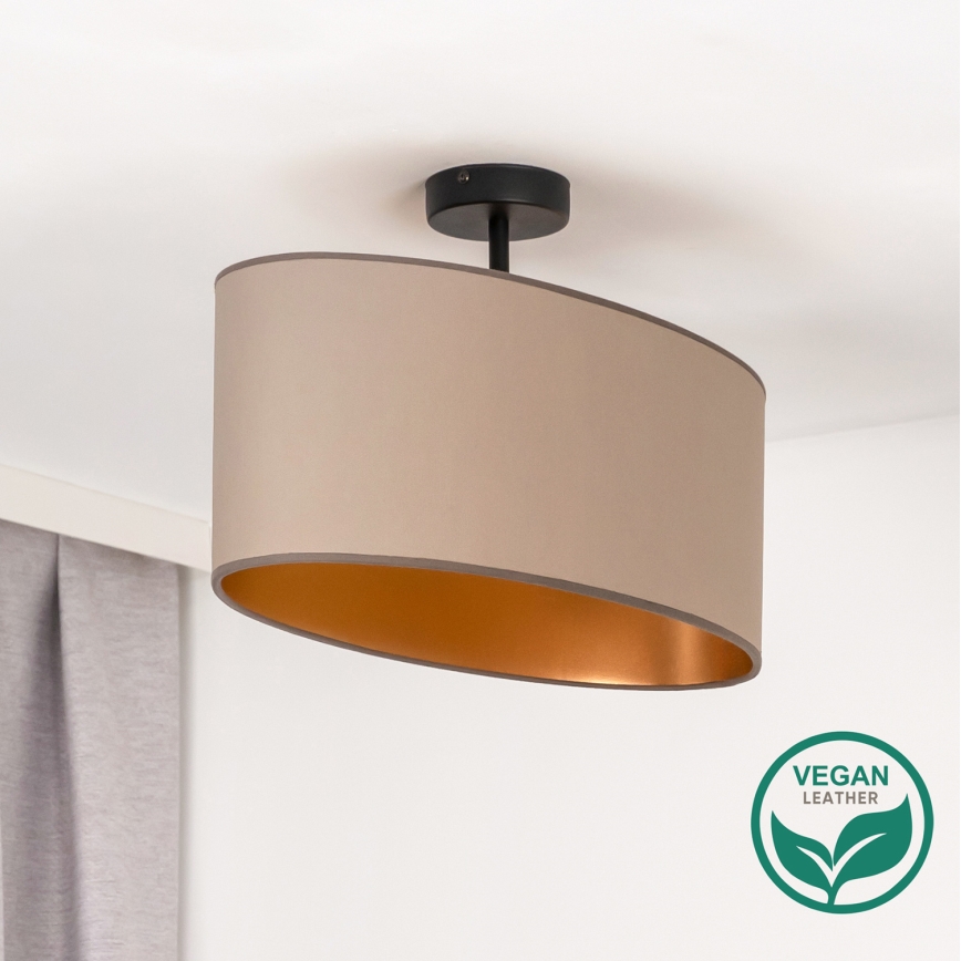 Duolla - Pinnale kinnitatav lühter OVAL VEGAN 1xE27/15W/230V beež