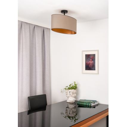 Duolla - Pinnale kinnitatav lühter OVAL VEGAN 1xE27/15W/230V beež