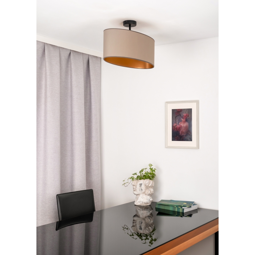 Duolla - Pinnale kinnitatav lühter OVAL VEGAN 1xE27/15W/230V beež