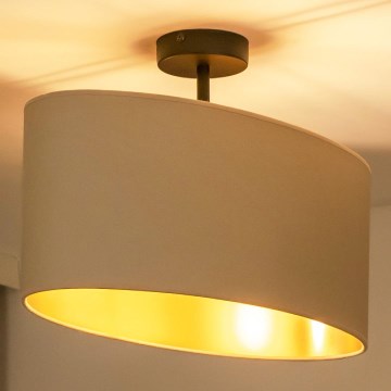 Duolla - Pinnale kinnitatav lühter OVAL VEGAN 1xE27/15W/230V kreemikas