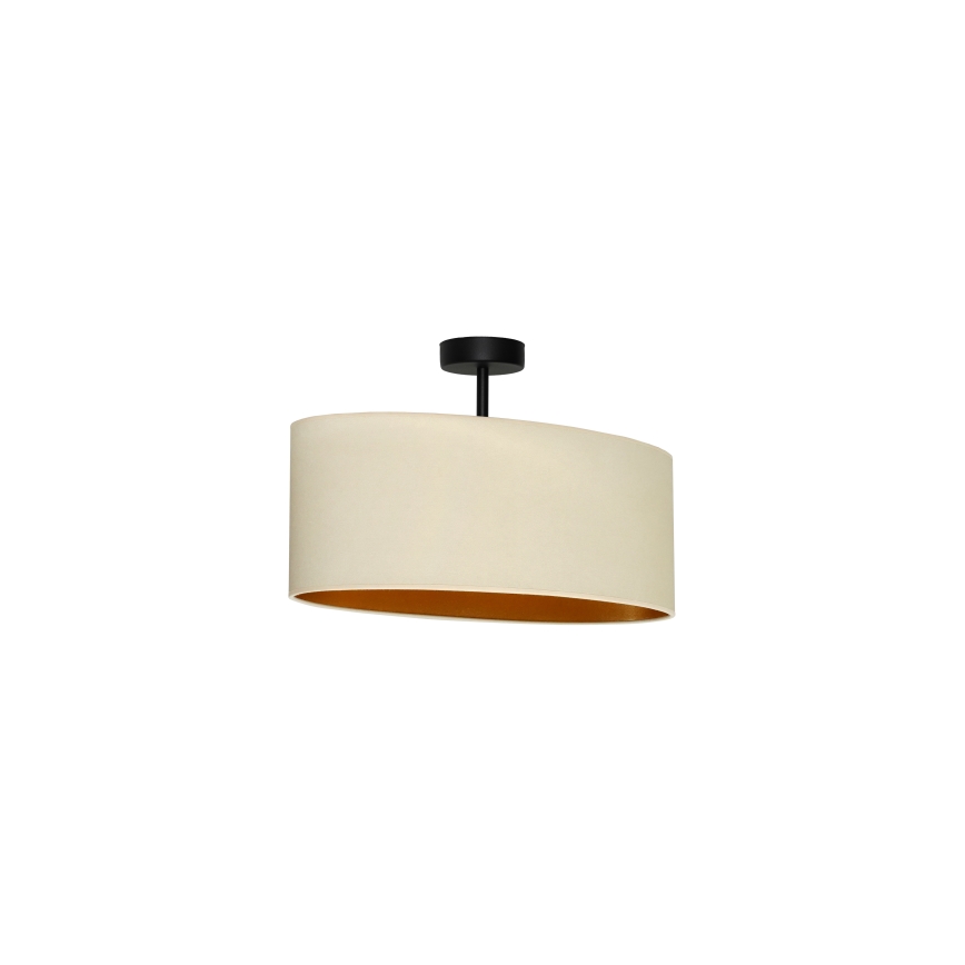 Duolla - Pinnale kinnitatav lühter OVAL VEGAN 1xE27/15W/230V kreemikas