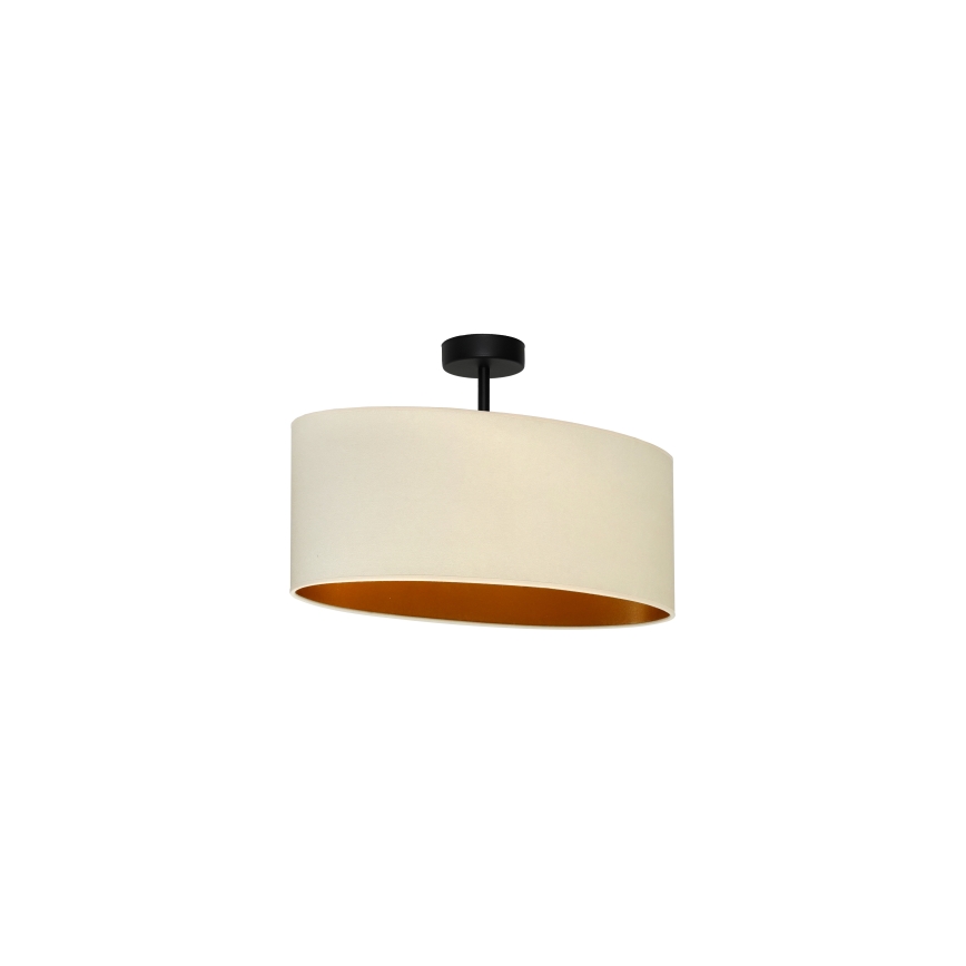 Duolla - Pinnale kinnitatav lühter OVAL VEGAN 1xE27/15W/230V kreemikas