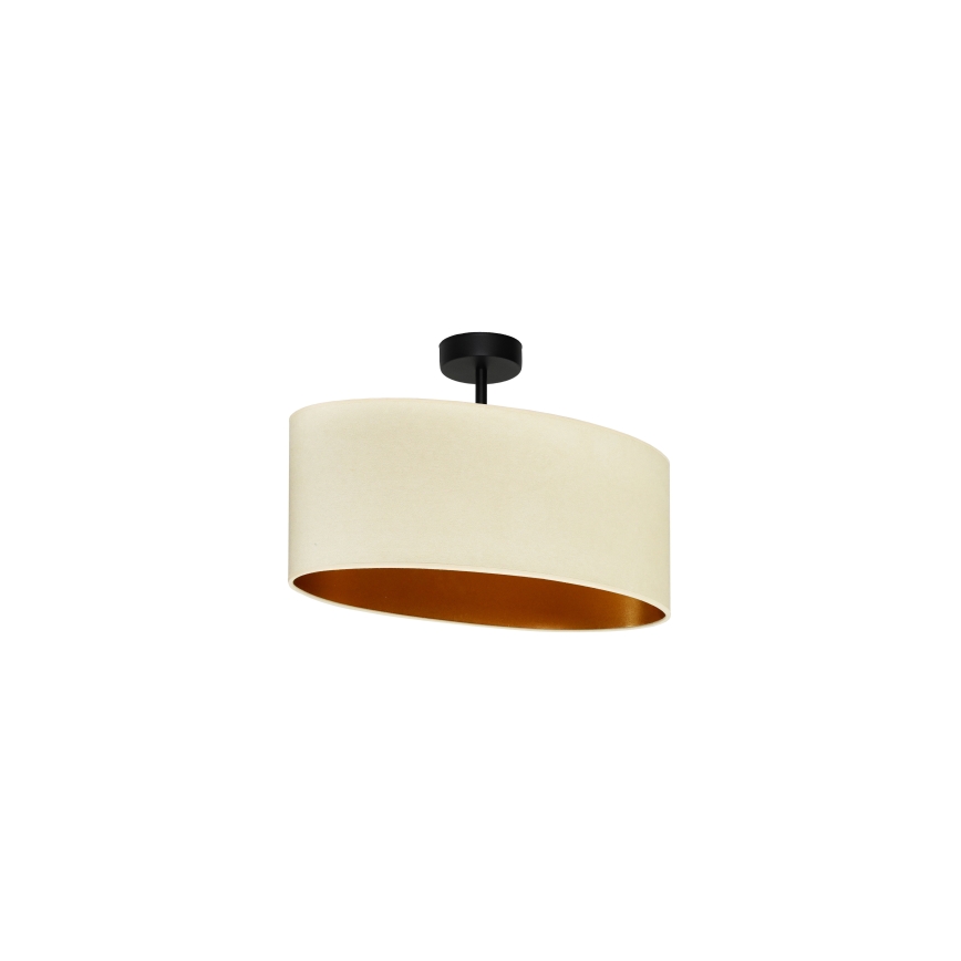 Duolla - Pinnale kinnitatav lühter OVAL VEGAN 1xE27/15W/230V kreemikas