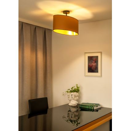 Duolla - Pinnale kinnitatav lühter OVAL VEGAN 1xE27/15W/230V pruun