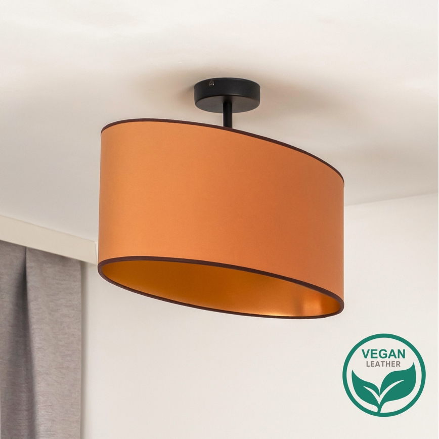 Duolla - Pinnale kinnitatav lühter OVAL VEGAN 1xE27/15W/230V pruun