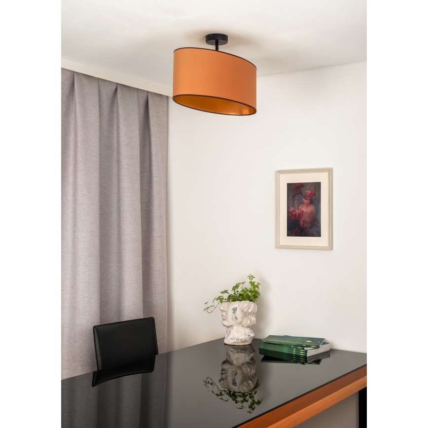 Duolla - Pinnale kinnitatav lühter OVAL VEGAN 1xE27/15W/230V pruun