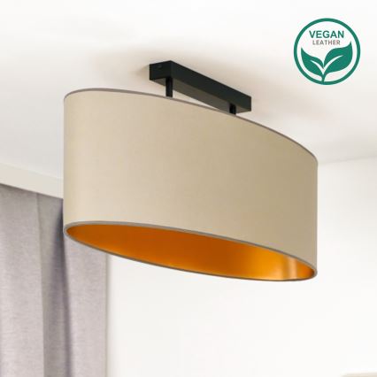 Duolla - Pinnale kinnitatav lühter OVAL VEGAN 2xE27/15W/230V beež