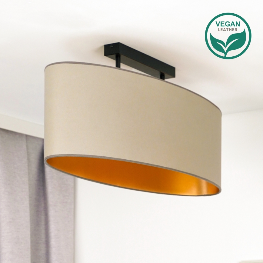 Duolla - Pinnale kinnitatav lühter OVAL VEGAN 2xE27/15W/230V beež