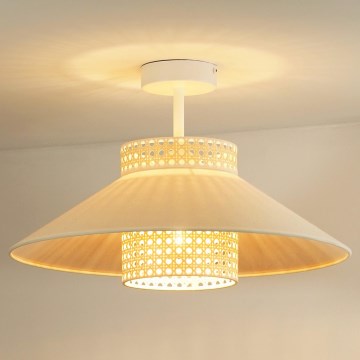 Duolla - Pinnale kinnitatav lühter RIO RATTAN 1xE27/15W/230V d. 45 cm beež/rotang