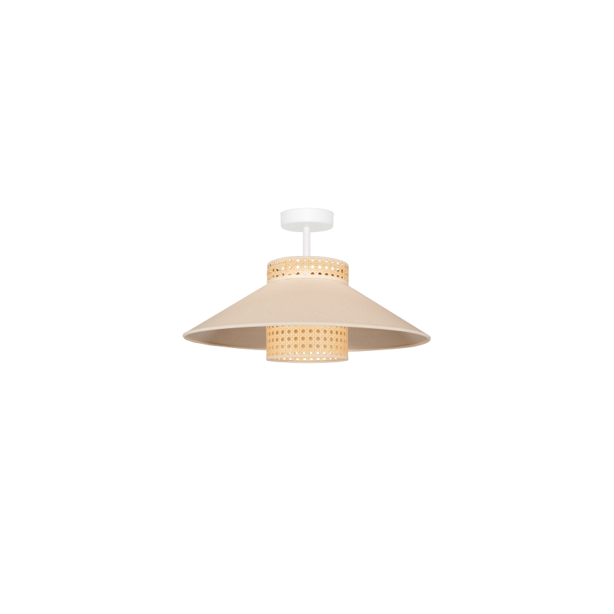 Duolla - Pinnale kinnitatav lühter RIO RATTAN 1xE27/15W/230V d. 45 cm beež/rotang
