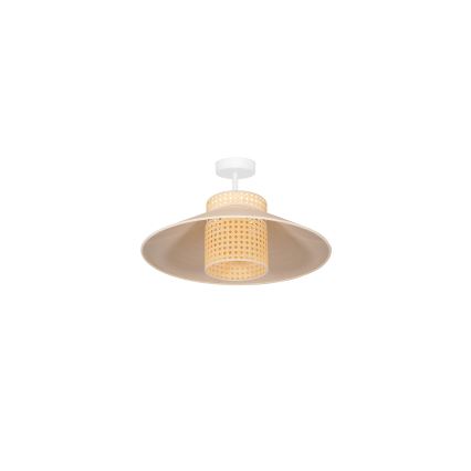 Duolla - Pinnale kinnitatav lühter RIO RATTAN 1xE27/15W/230V d. 45 cm beež/rotang