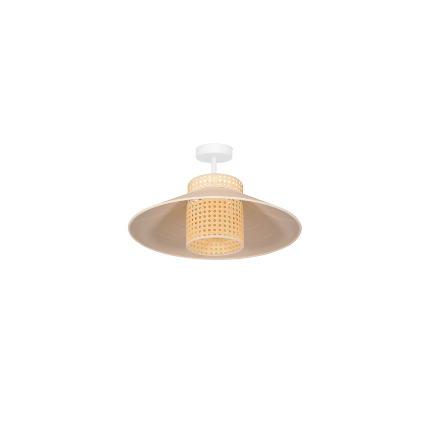 Duolla - Pinnale kinnitatav lühter RIO RATTAN 1xE27/15W/230V d. 45 cm beež/rotang